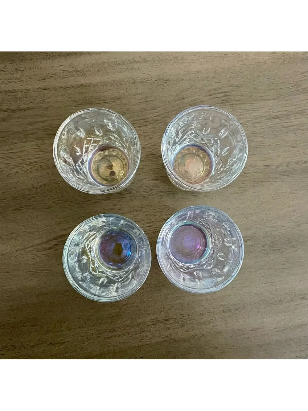 Circleware Denham Radiance Pearl 1.6oz Clear Luster Shot Glass S/4 NWT